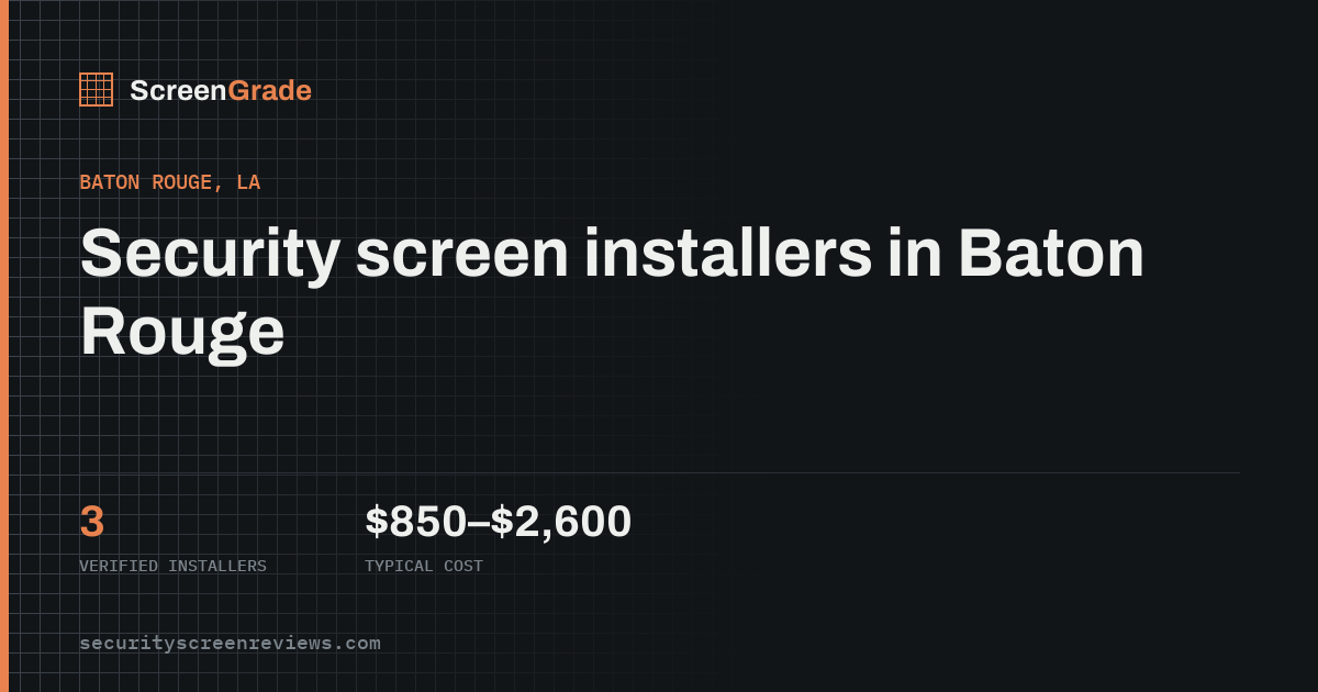 Solar Screens in Baton Rouge, LA