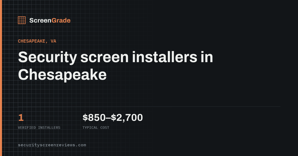 Hurricane Screens in Chesapeake, VA