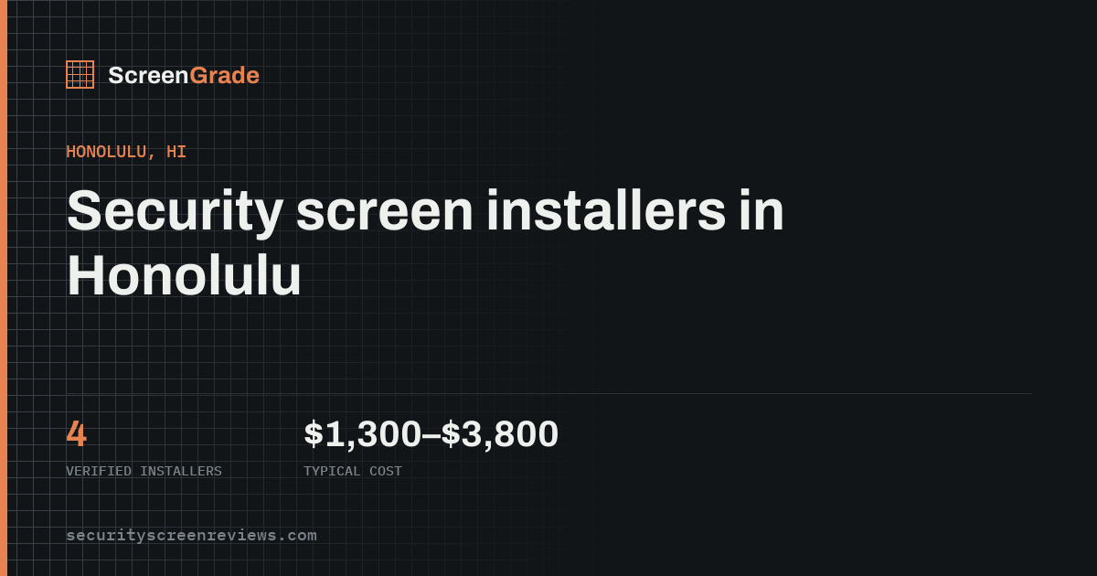 Hurricane Screens in Honolulu, HI
