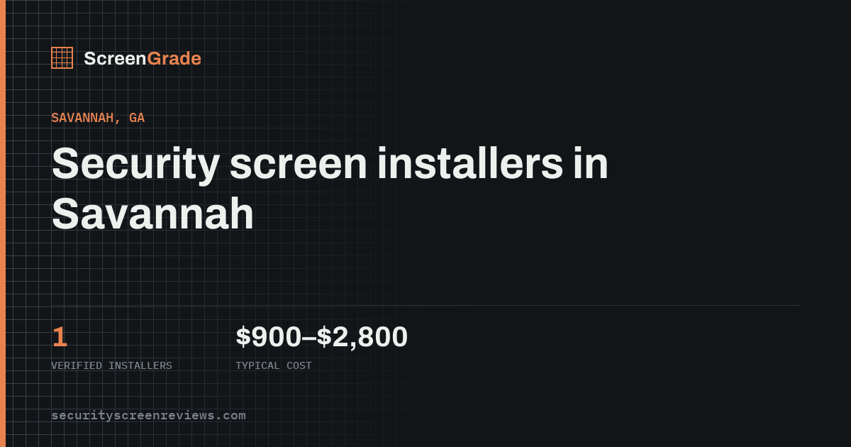 Hurricane Screens in Savannah, GA