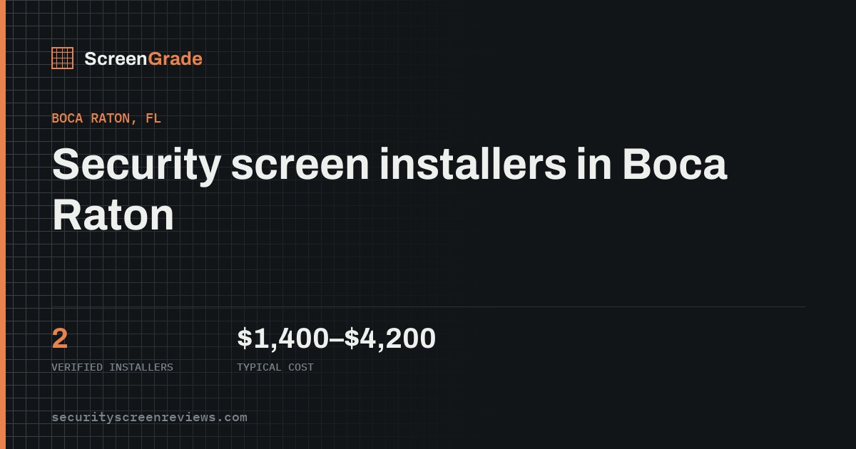 Hurricane Screens in Boca Raton, FL